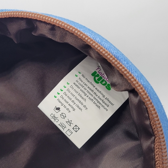 Excellent Naturally Kids Denim Backpack with Attachable Stuffed Dinosaur 18 mo.+ - Picture 3 of 10